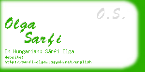 olga sarfi business card